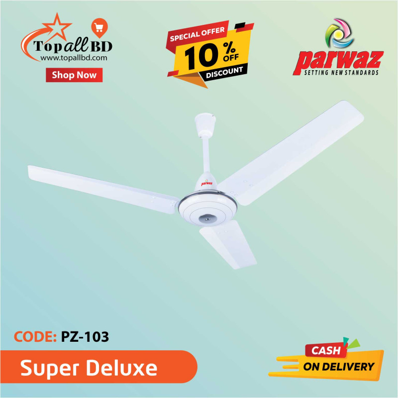 PARWAZ 56'' SUPER DELUXE CEILING FAN  (WHITE)
