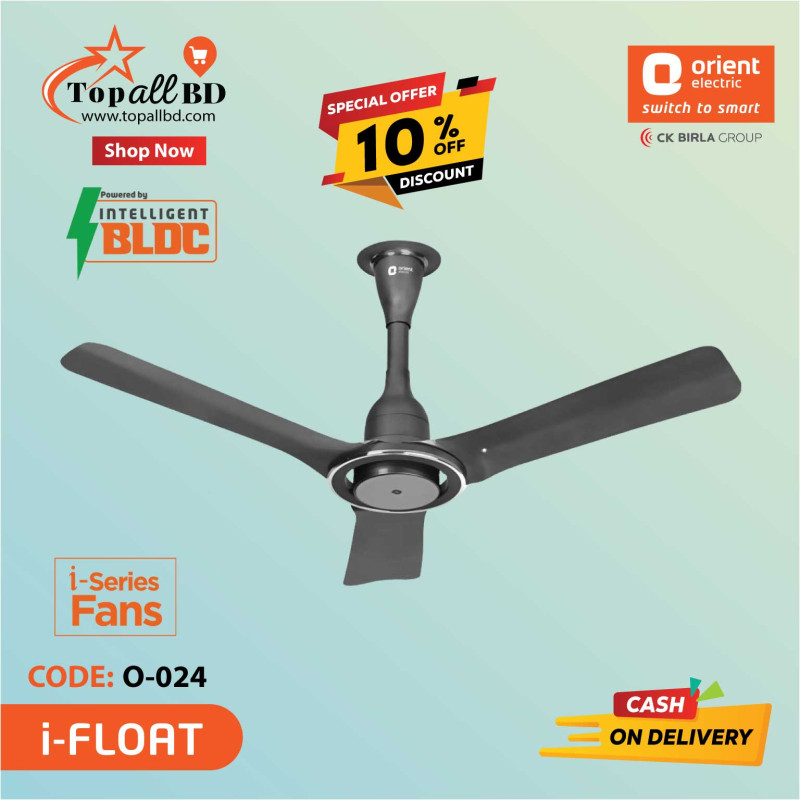 ORIENT 48" i-FLOAT CEILING FAN (SPACE GREY)