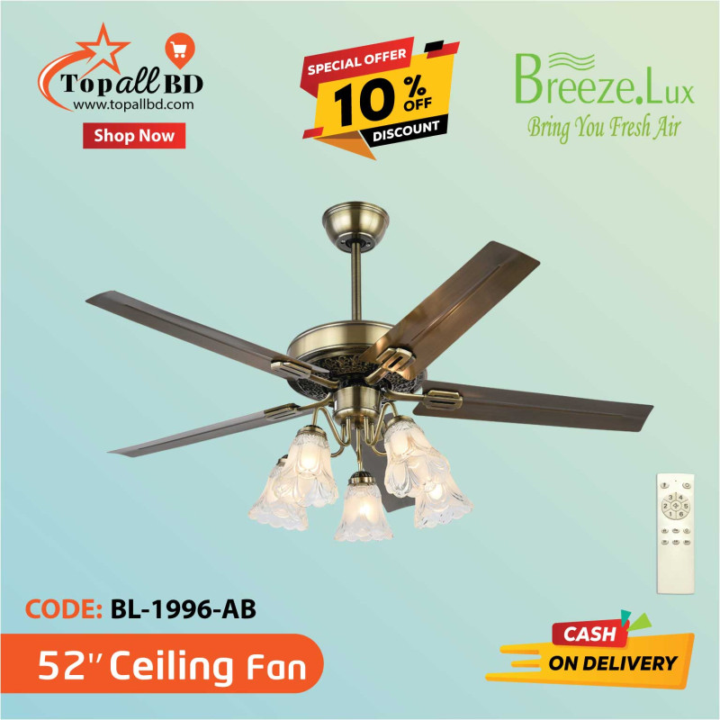 52'' BREEZE.LUX CEILING FAN 5 BLADE BL-1996-AB