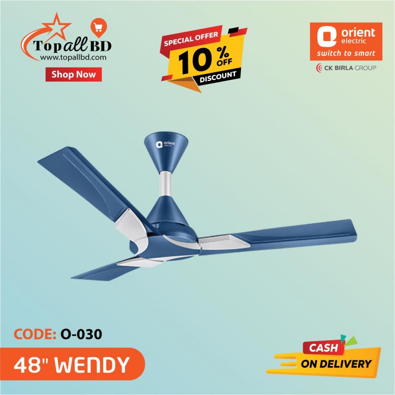 ORIENT 48" WENDY SHINE CEILING FAN (AZURE BLUE SILVER)