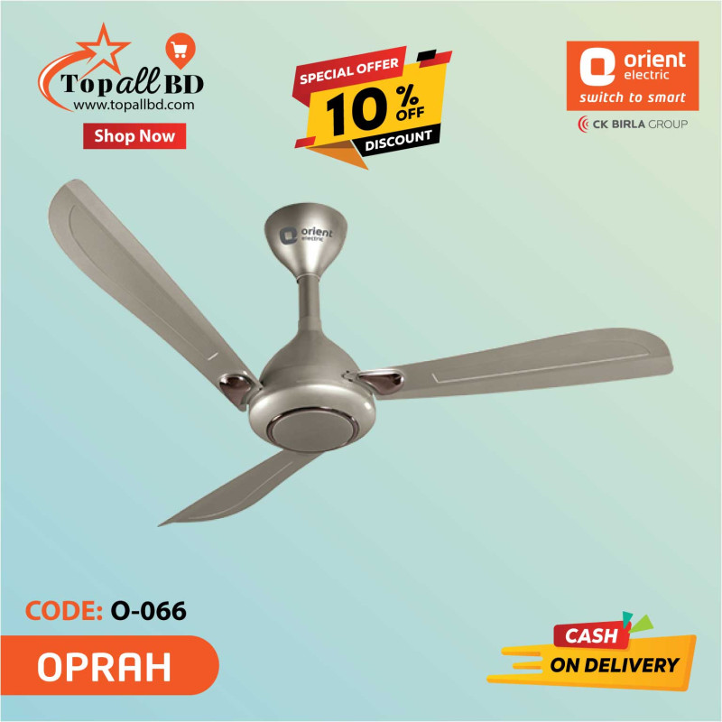ORIENT 48" OPRAH CEILING FAN (WINTER PEARL ANTIQUE COPPER)