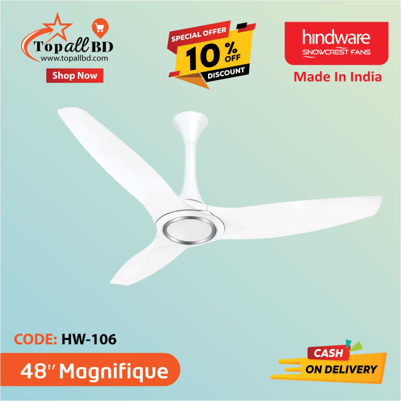 HINDWARE 48" MAGNIFIQUE CEILING FAN (PEARL WHITE)