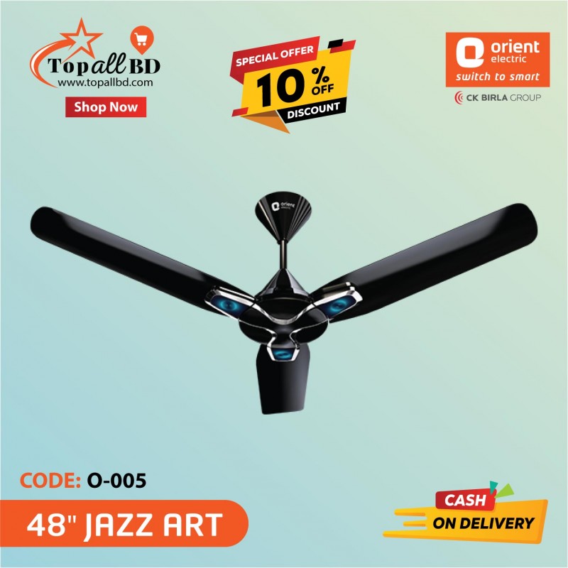 ORIENT 48" JAZZ ART CEILING FAN (COSMOS BLACK)