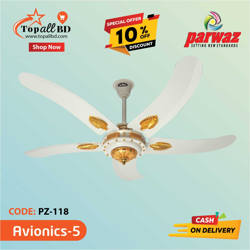 PARWAZ 56'' AVIONICS 5 BLADE CEILING FAN(OFF WHITE)