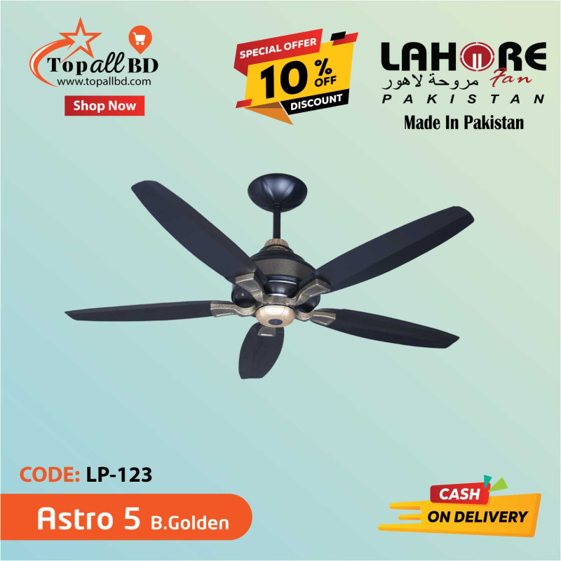 LAHORE 56'' ASTRO 5 BLADE (GOLDEN BLACK) CEILING FAN