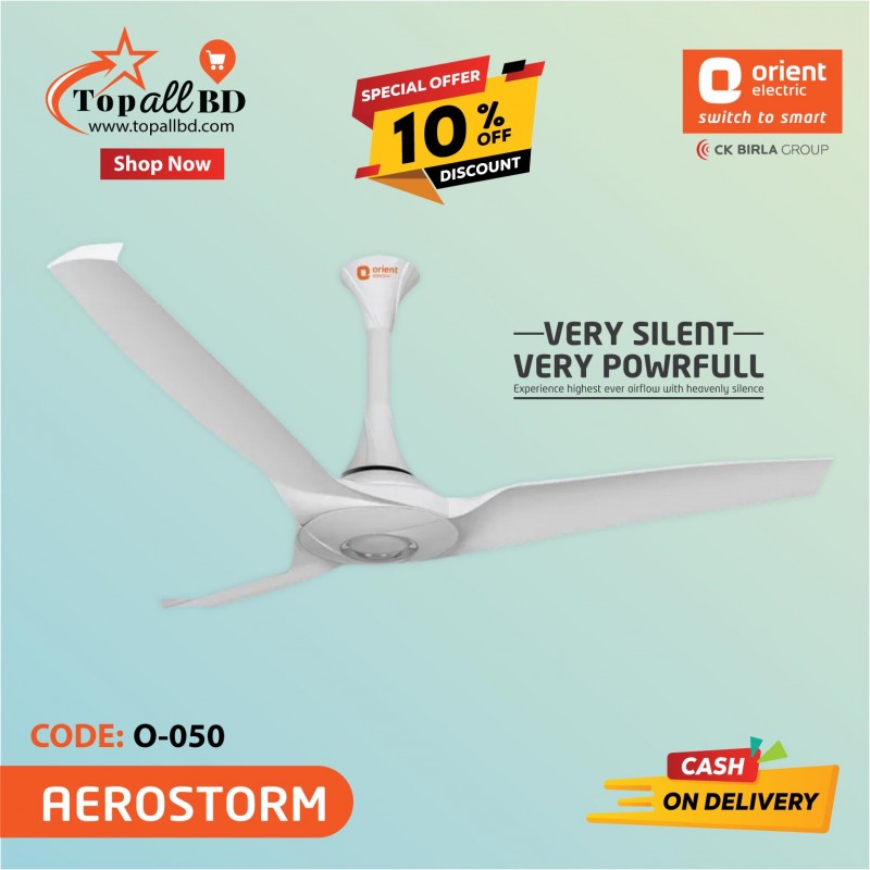 ORIENT 52" AEROSTORM CEILING FAN (WHITE)