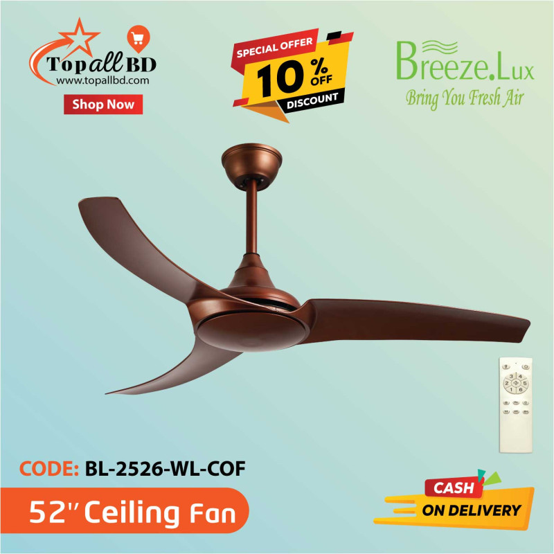52'' BREEZE.LUX CEILING FAN 3 BLADE BL-2526-WL-COF