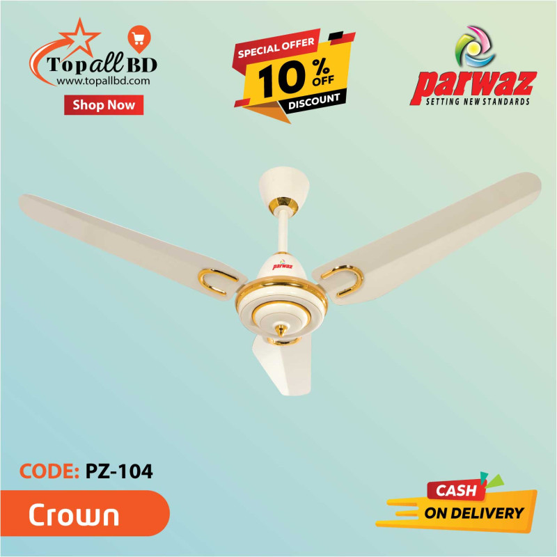 PARWAZ 56'' CROWN CEILING FAN (OFF WHITE)