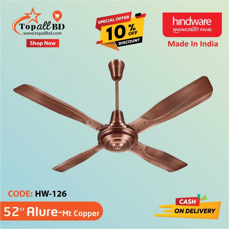 HINDWARE 52" ALURE CEILING FAN (MT COPPER)