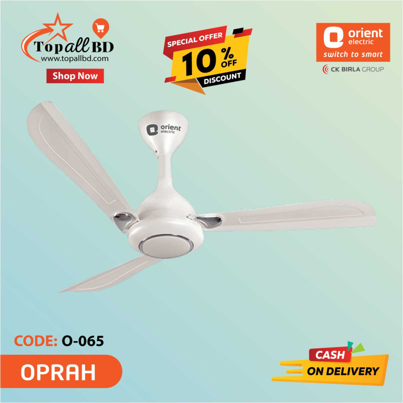 ORIENT 48" OPRAH CEILING FAN (PEARL METALLIC WHITE CHROME)