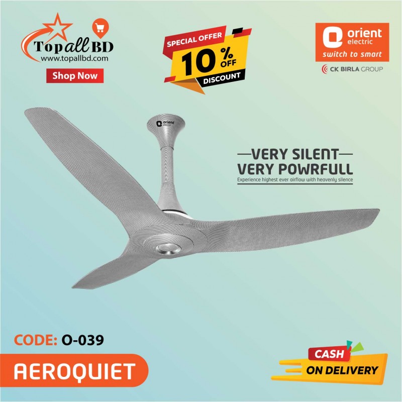 ORIENT 48" AEROQUIET CEILING FAN (CHECKERED)
