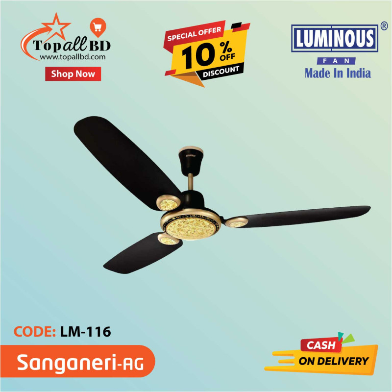LUMINOUS 48'' SANGANERI CEILING FAN ( ANDHI GREY)