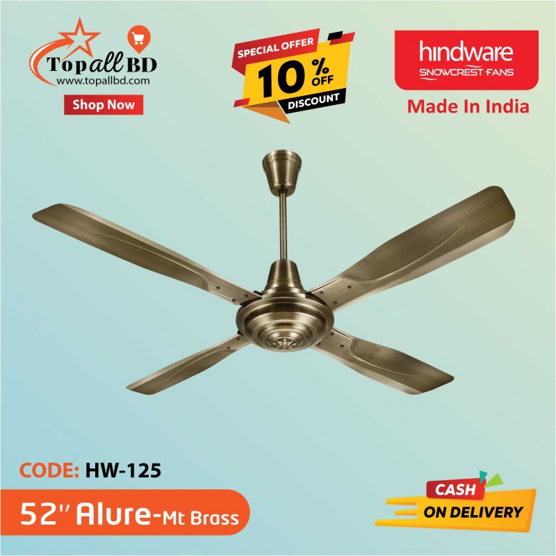 HINDWARE 52" ALURE CEILING FAN (MT BRASS)