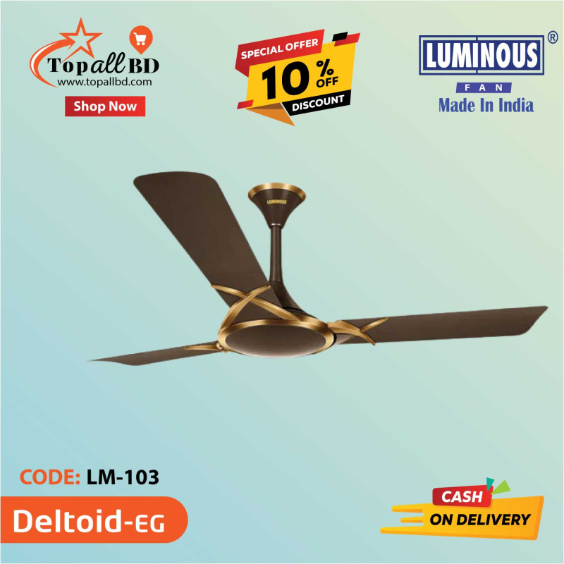 LUMINOUS 56'' DELTOID CEILING FAN (ESPRESSO GOLD)