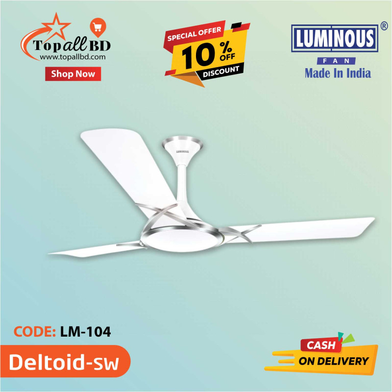 LUMINOUS 56'' DELTOID CEILING FAN (SILKY WHITE)