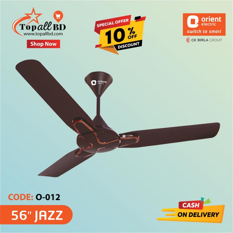 ORIENT 56" JAZZ CEILING FAN (METALLIC BRONZE COPPER)