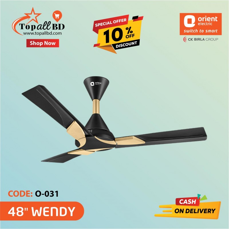 ORIENT 48" WENDY CEILING FAN (METALLIC BLACK GOLD)