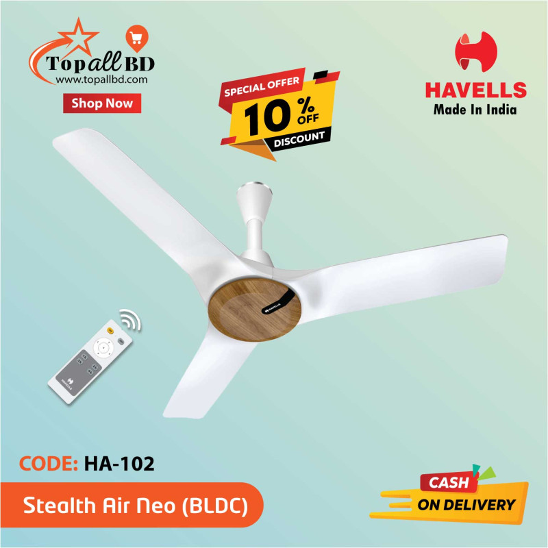 HAVELLS 48" STEALTH AIR NEO BLDC (PEARL WHITE WOOD)