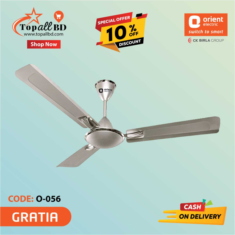 ORIENT 56" GRATIA CEILING FAN (SILKY SILVER)