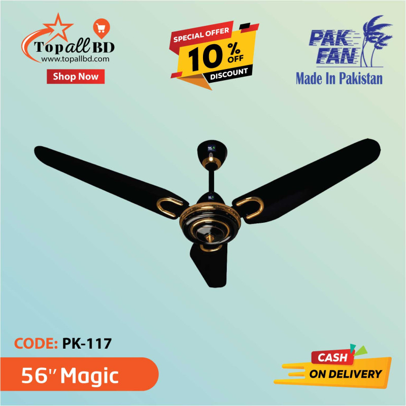 PAK 56" MAGIC CEILING FAN (BLACK)