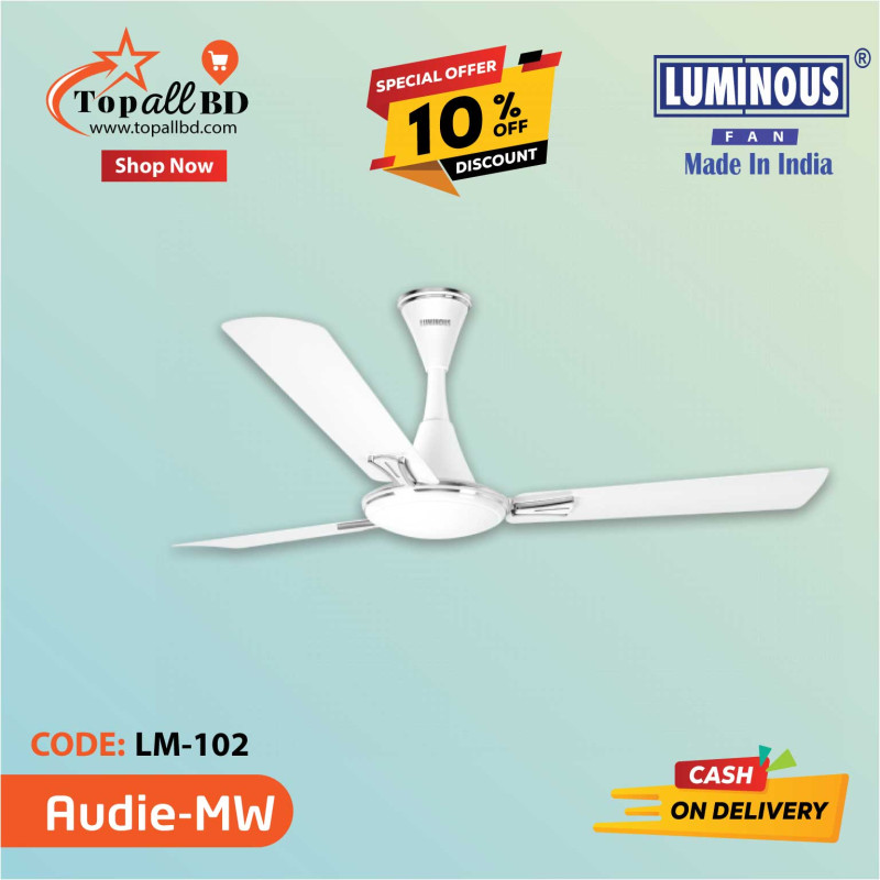LUMINOUS 56'''AUDIE CEILING FAN (MIRAGE WHITE)