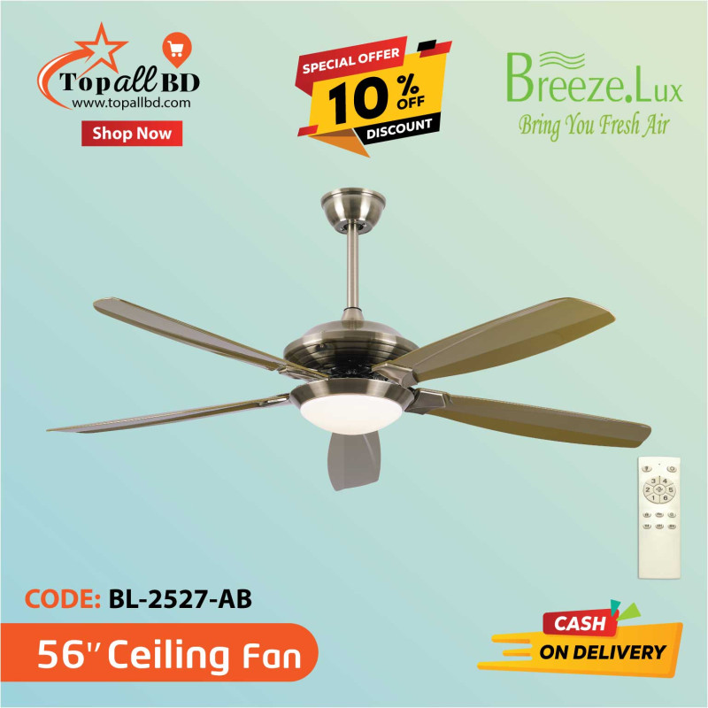 56'' BREEZE.LUX CEILING FAN 5 BLADE BL-2527-AB