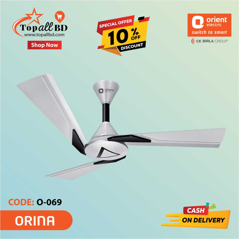 ORIENT 48" ORINA CEILING FAN (PEARL WHITE BLACK)
