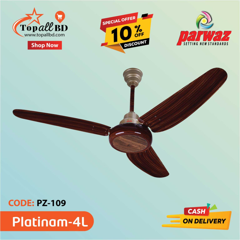 PARWAZ 56'' PLATINUM CEILING FAN(MAROON)