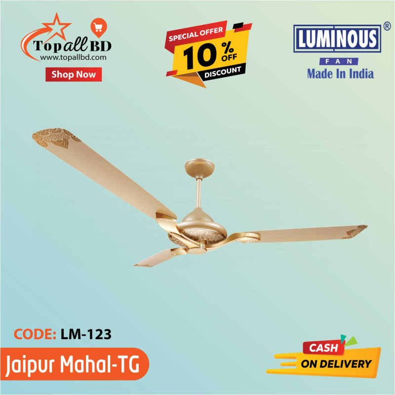 LUMINOUS 52'' JAIPUR MAHAL CEILING FAN (THAR GOLD)