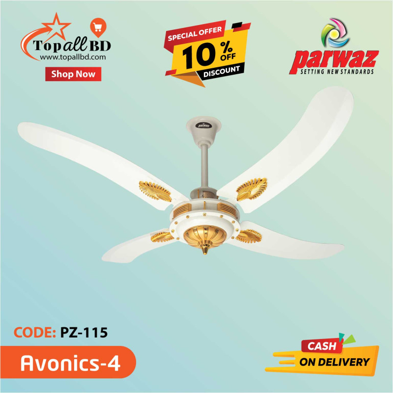 PARWAZ 56'' AVONICS 4 BLADE CEILING FAN( OFF WHITE)